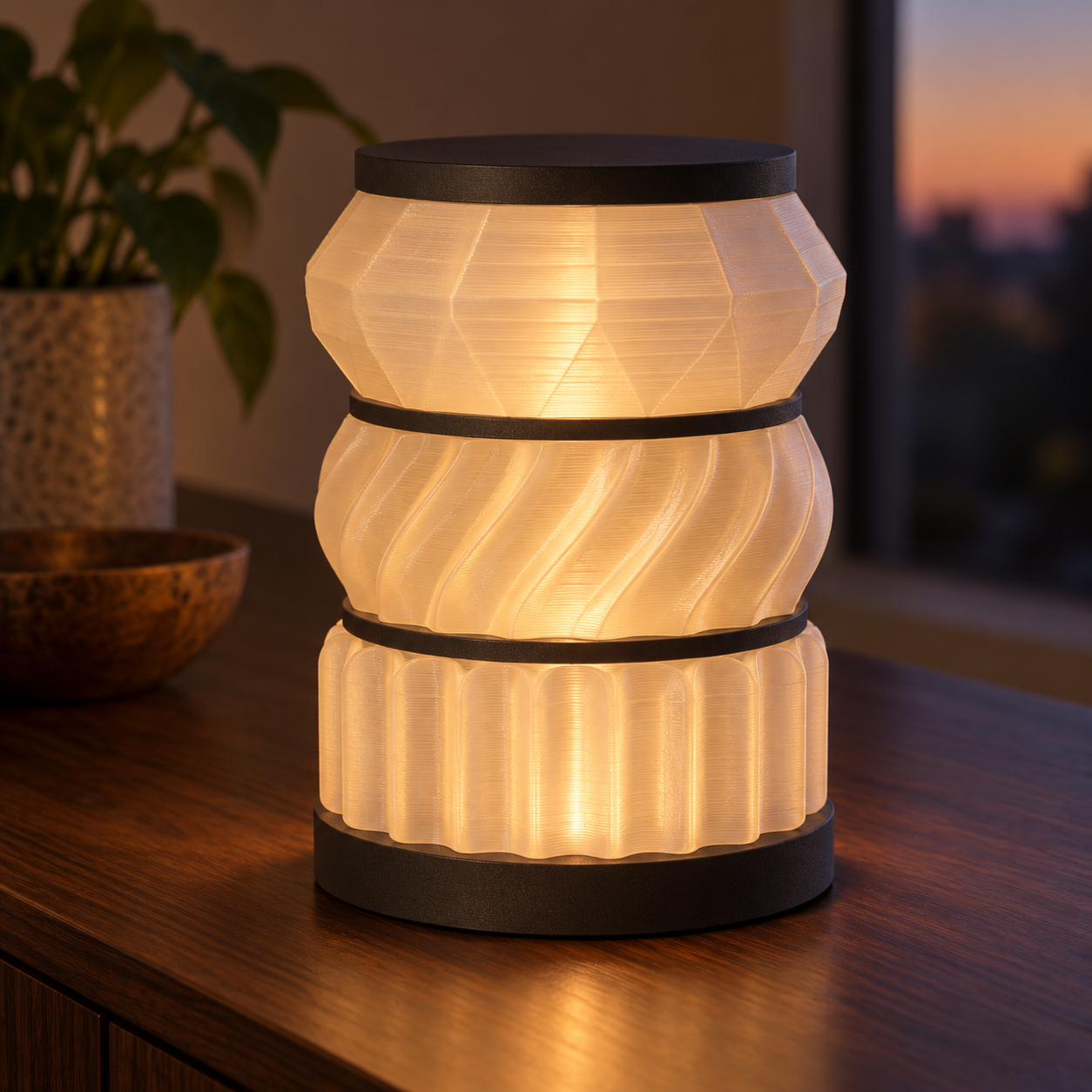 Lumen Stack — Modular Ring Lantern, Starter Set (Rings 01–03)