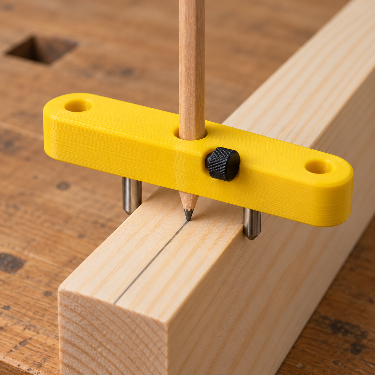 Twin-Span Self-Centering Marking Gauge