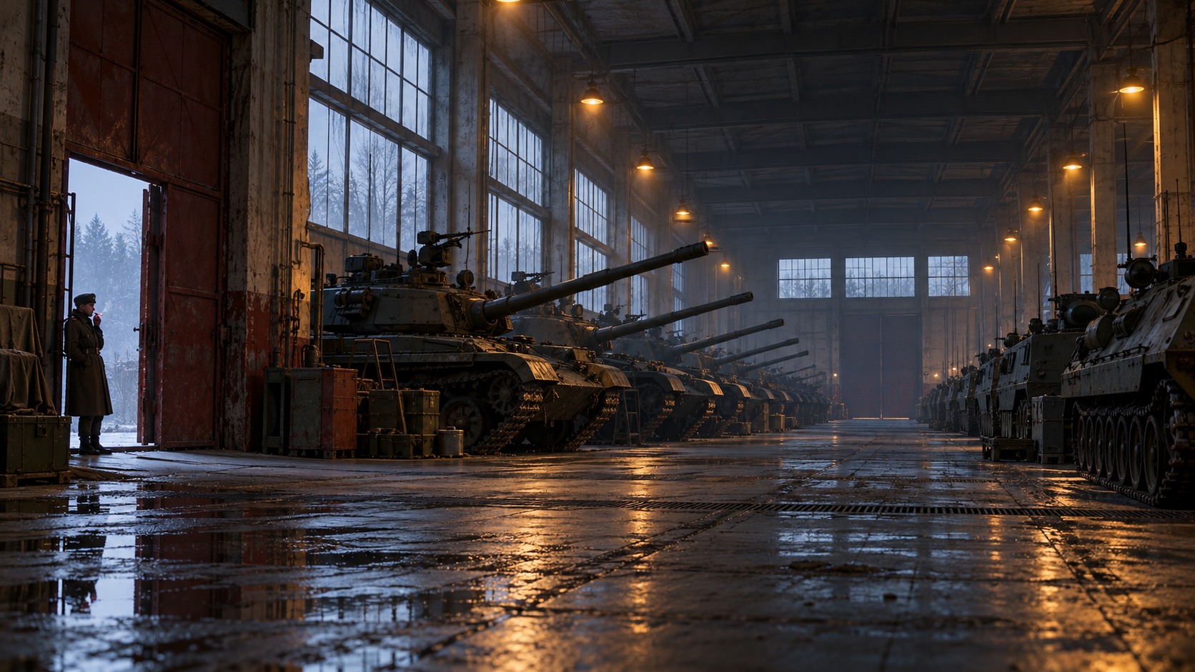 The night the tanks stayed in the garages