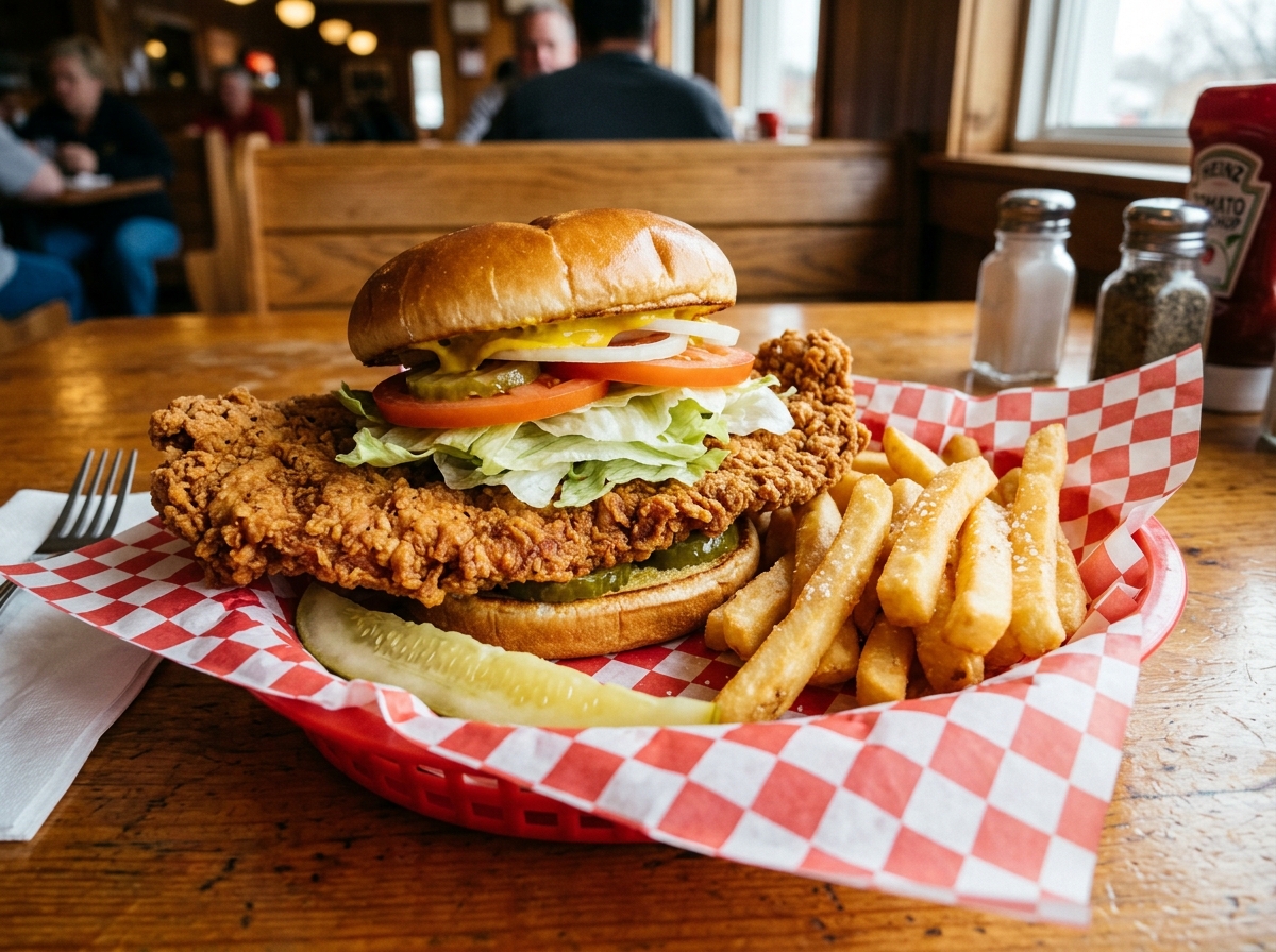 Indiana Pork Tenderloin Sandwich