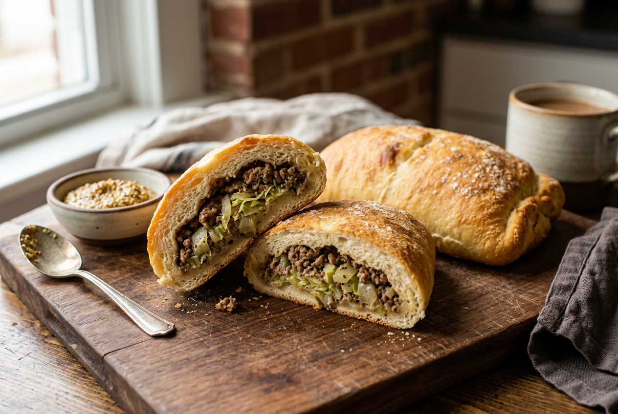 Nebraska Runza (Beef & Cabbage Sandwich)