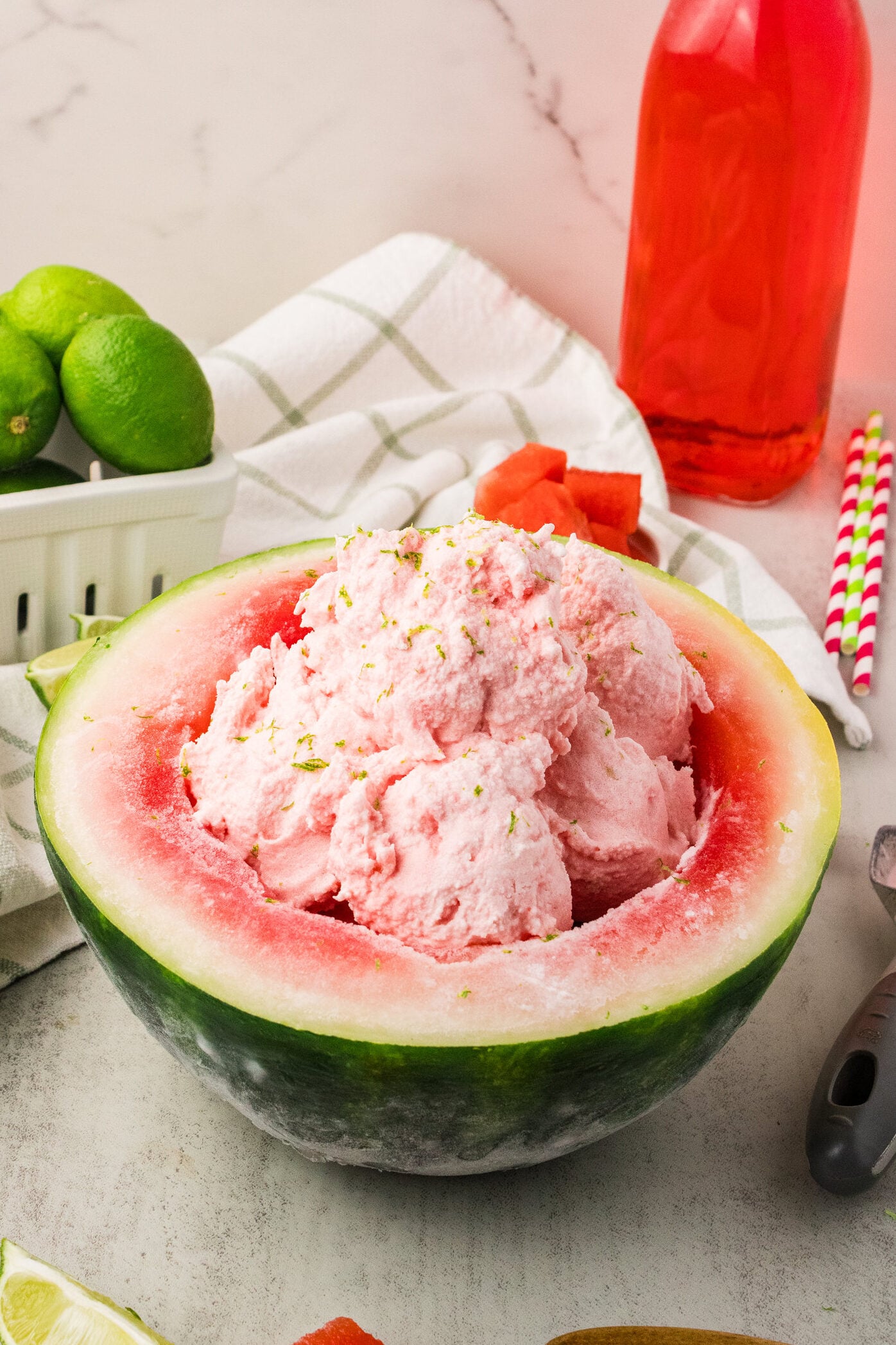 No-Churn Watermelon Ice Cream