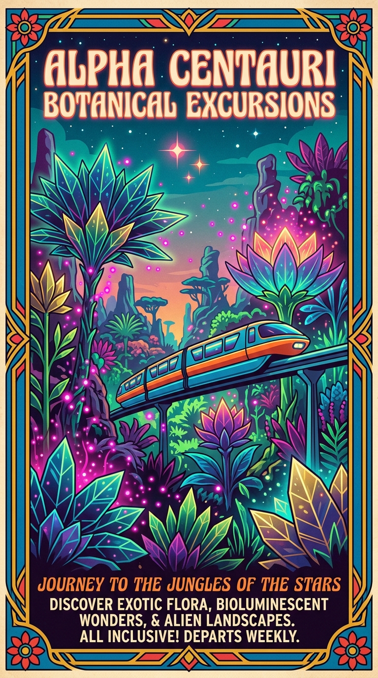 Retro-Cosmic Tourism Posters