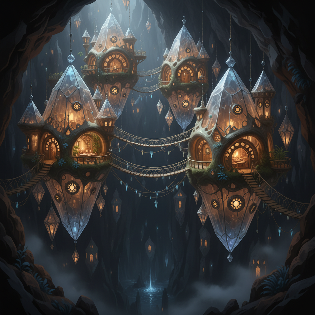 Hanging Crystal Dwellings