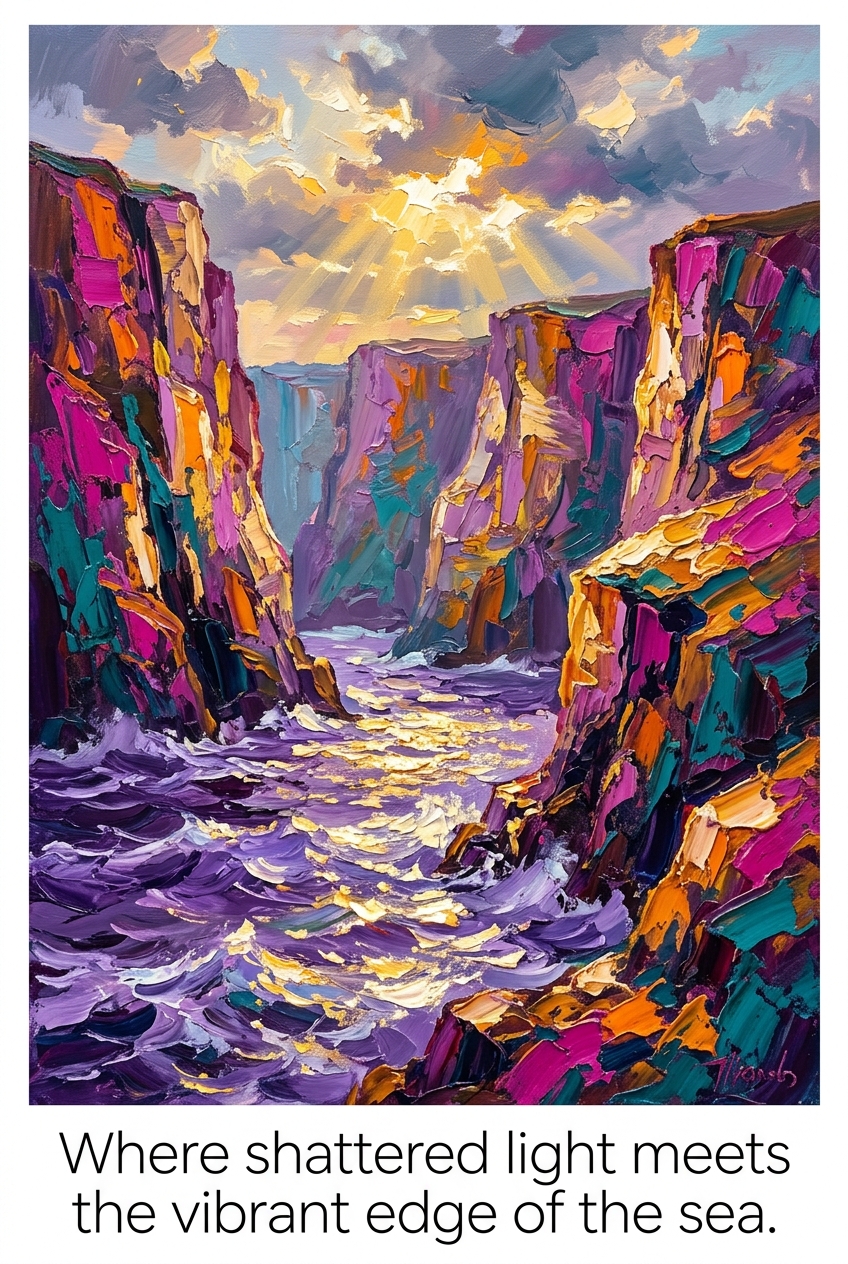 Chroma Cliffs at Golden Hour