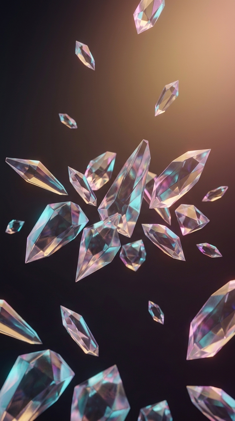 Abstract Crystal Tech — mobile wallpaper