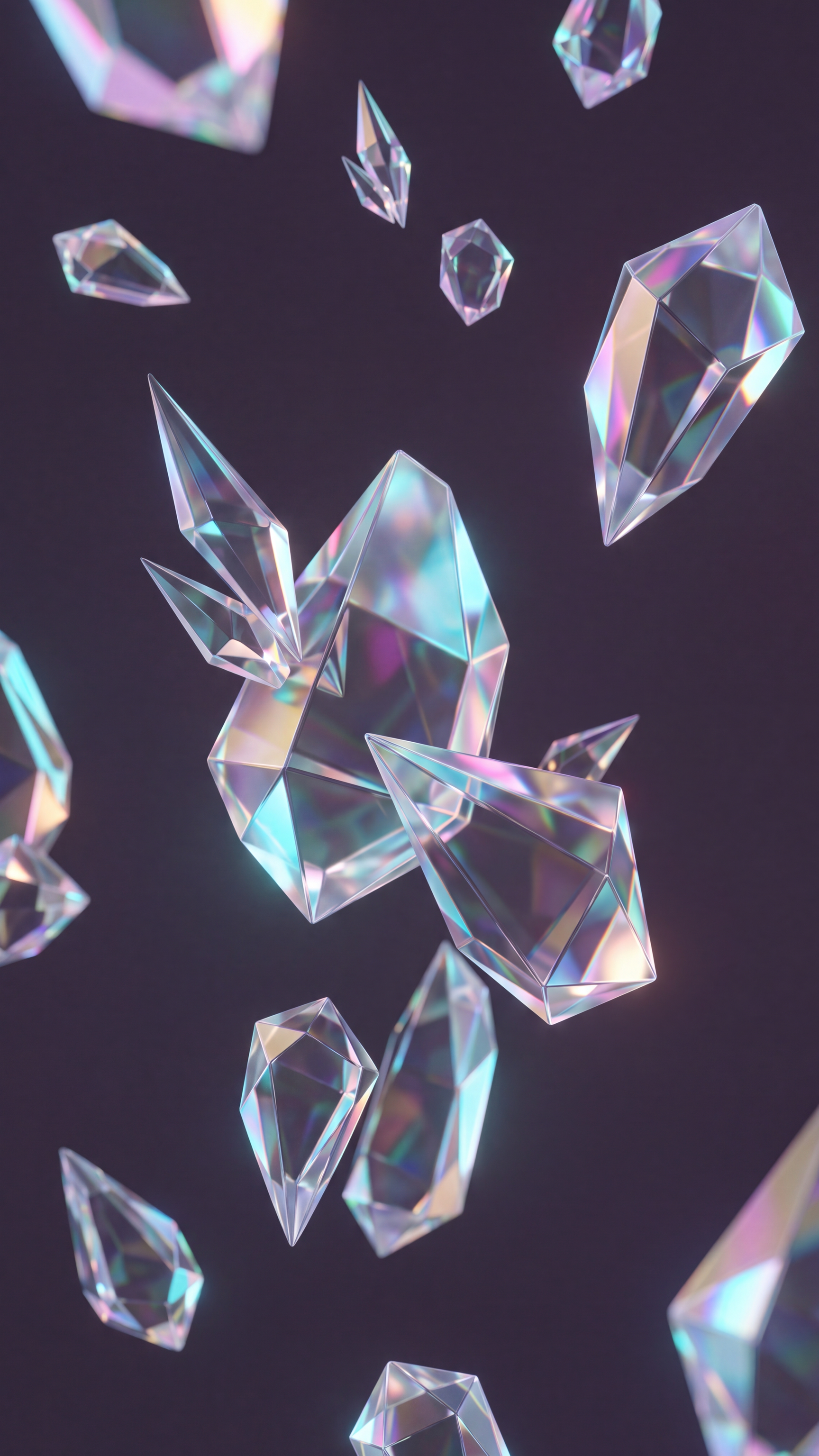 Abstract Crystal Tech — mobile wallpaper
