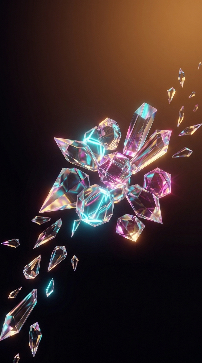 Abstract Crystal Tech — mobile wallpaper