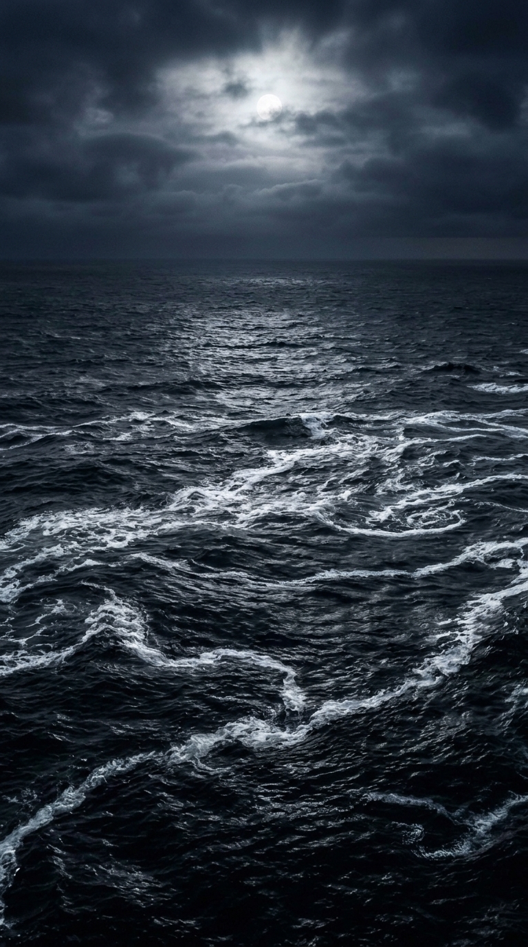 Dark Ocean Waves — mobile wallpaper