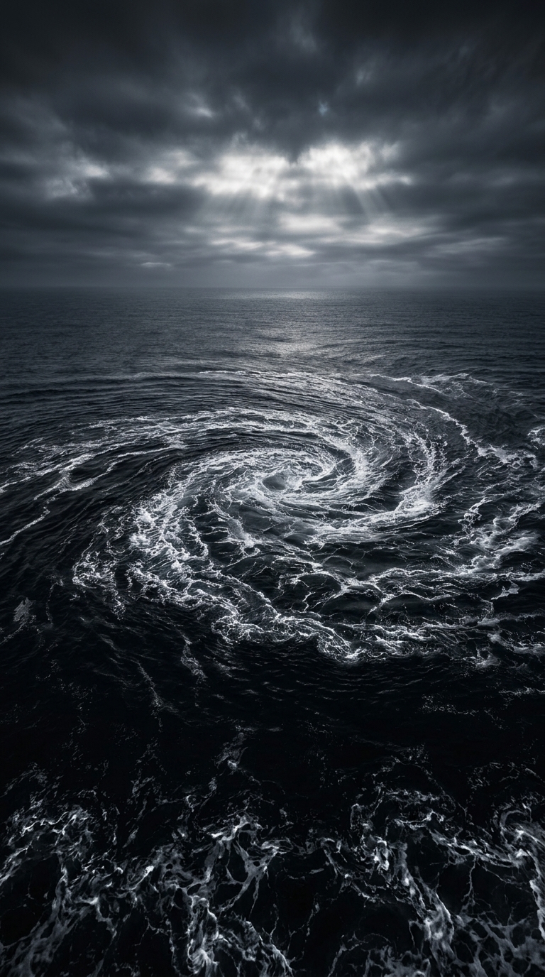 Dark Ocean Waves — mobile wallpaper