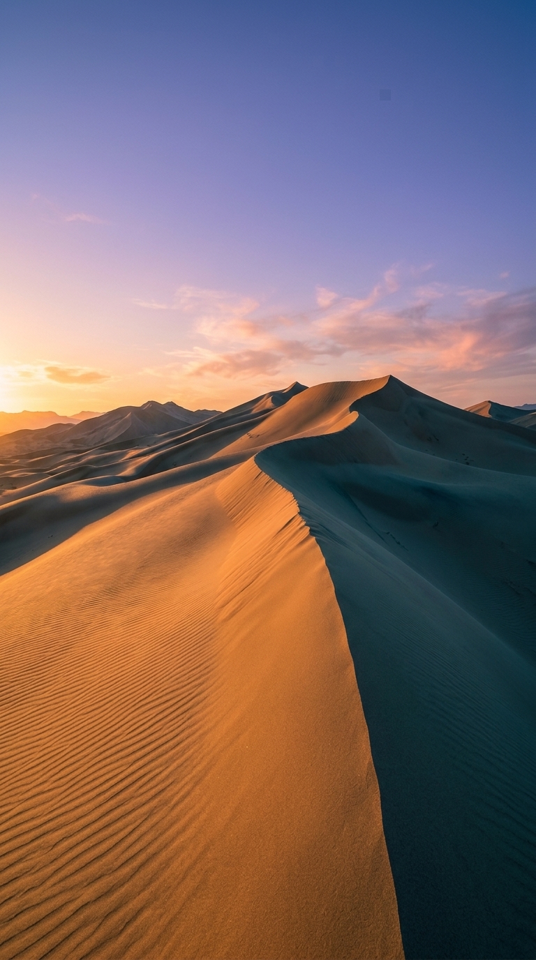 Golden-Hour Desert — mobile wallpaper