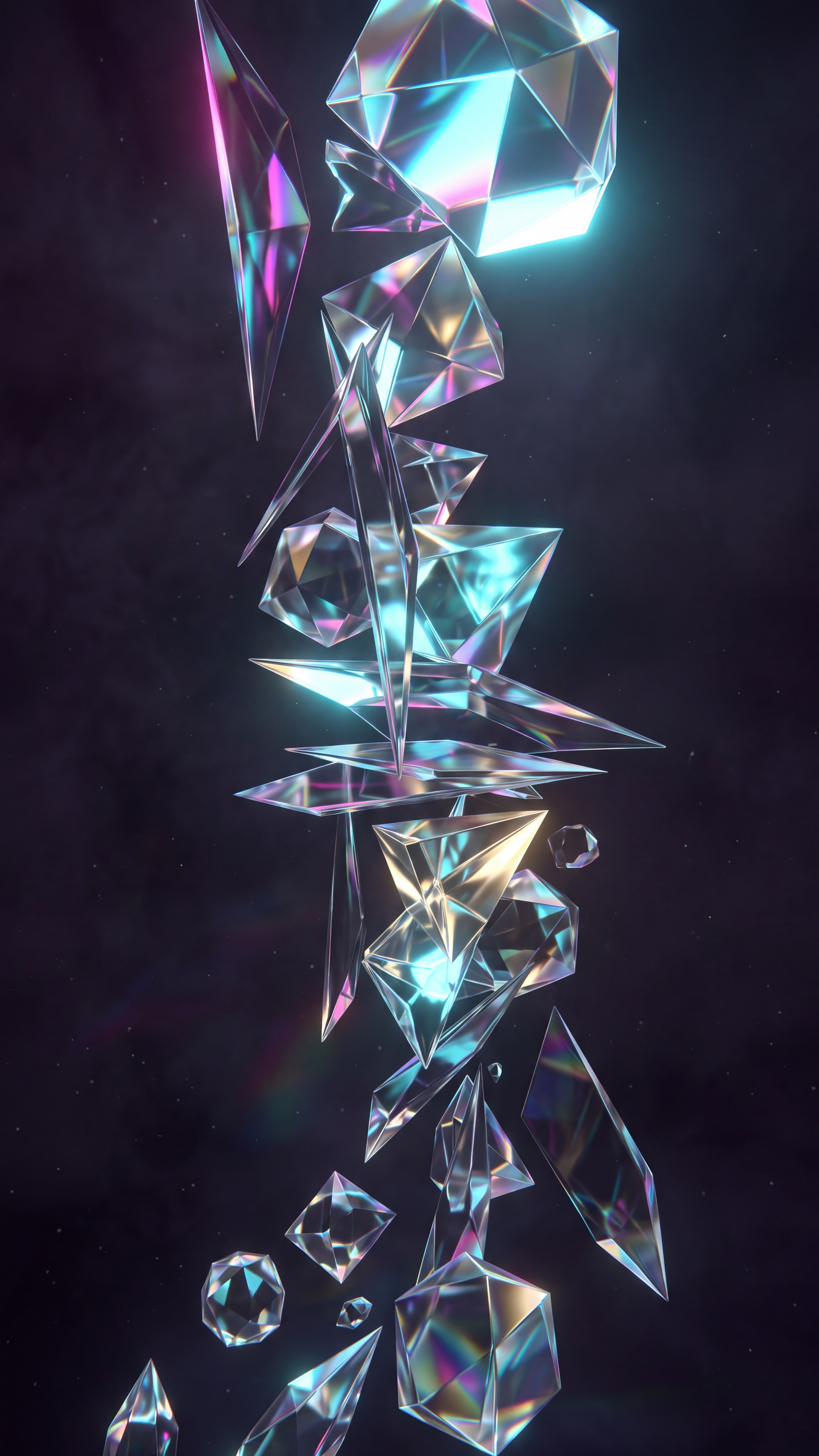 Abstract Crystal Tech — mobile wallpaper