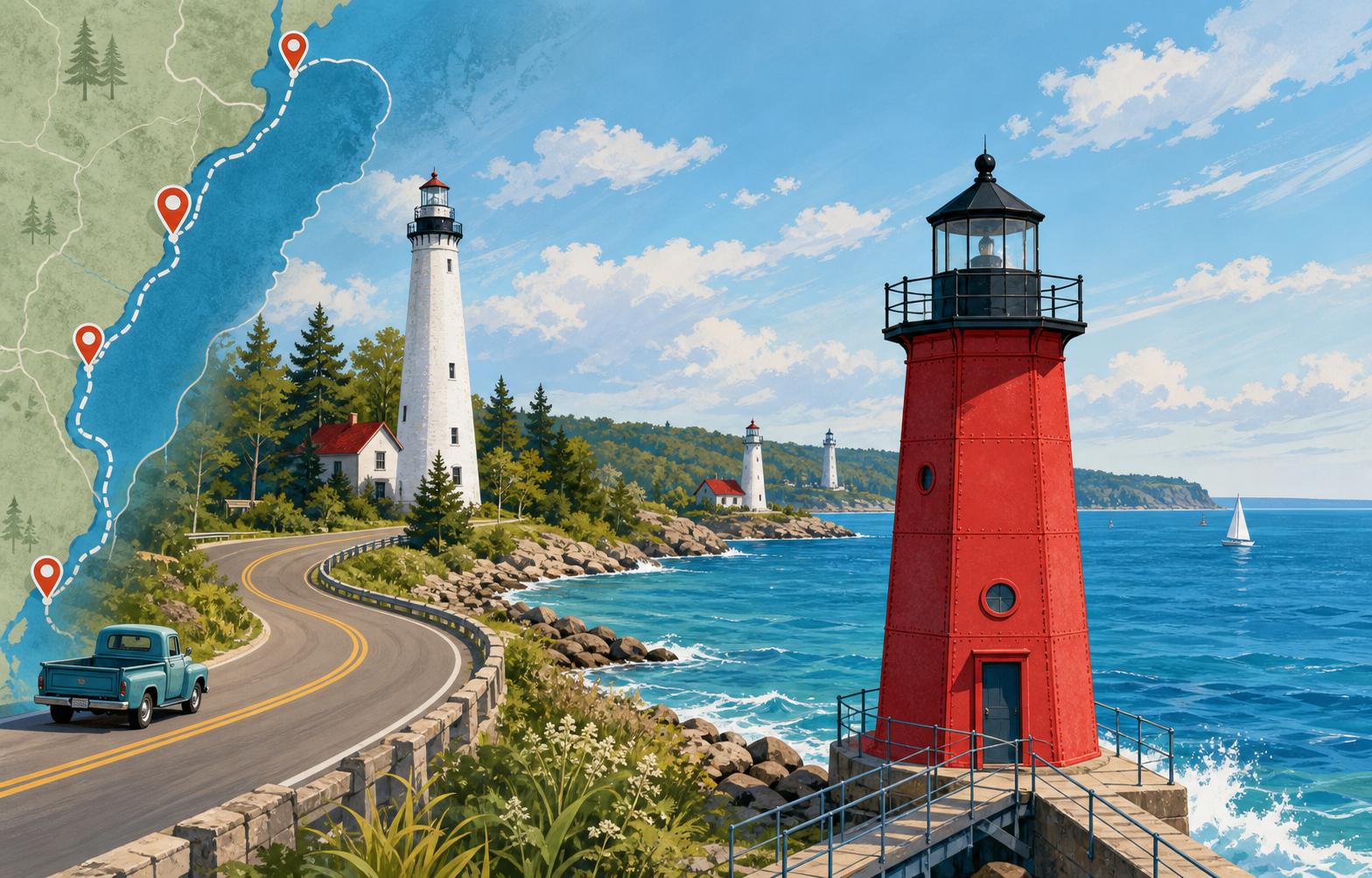 Wisconsin Lake Michigan Lighthouse Drive